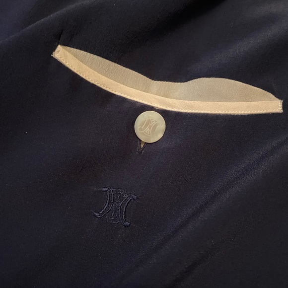 Celine Paris Vintage Silk Blouse Size 40. (6-8) - Picture 5 of 9